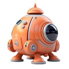 Cute space shuttle isolated on background. Generative AI.