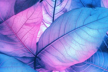 Macro leaves background texture. Generative AI