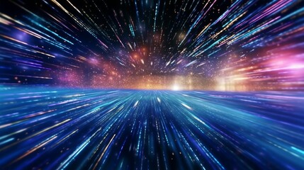 Abstract patterns in the sky with many bright stars. Concept of wonder and magic. Generative AI