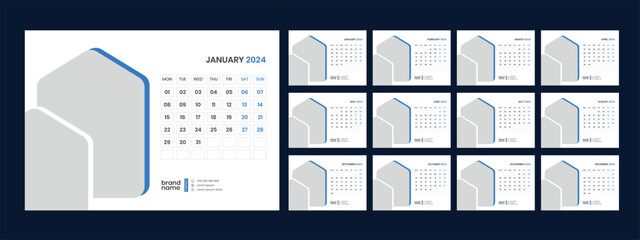 calendar, 2024, wall, calender, template