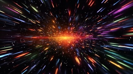 Abstract patterns in the sky with many bright stars. Concept of wonder and magic. Generative AI