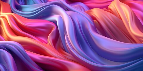 Vibrant, flowing water with colourful abstract flow in motion.