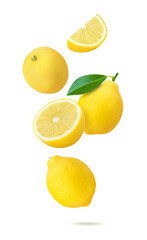 Lemon on white