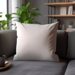 pillow modern living room interior with sofa mock-up generative AI