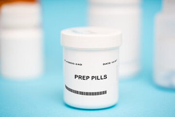 PrEP Pills medication In plastic vial