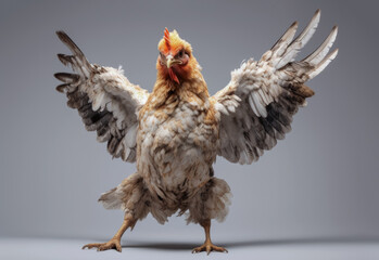 Dancing Rooster party animal doing the Chicken dance,  Generative AI