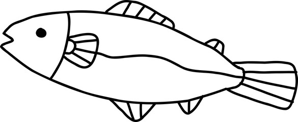 fish hand draw