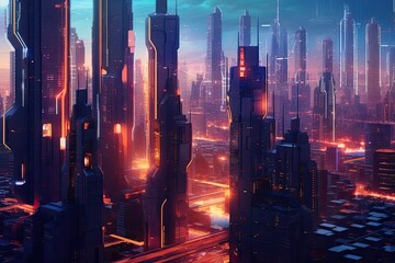 Holographic City of the Future - AI Generated