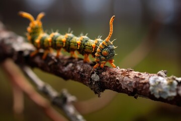 Intricate Caterpillar Closeup - AI Generated