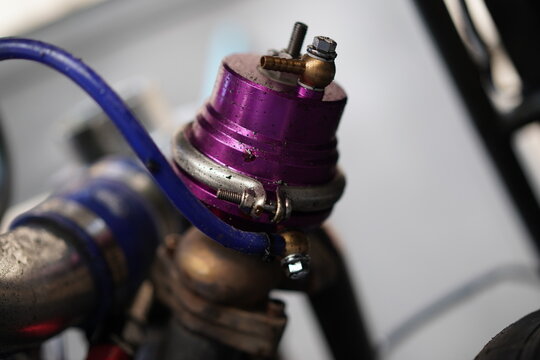 Race car's engine detail and design
