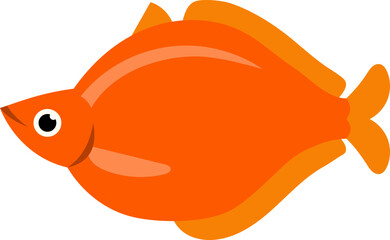 side view of freshwater fish illustration.