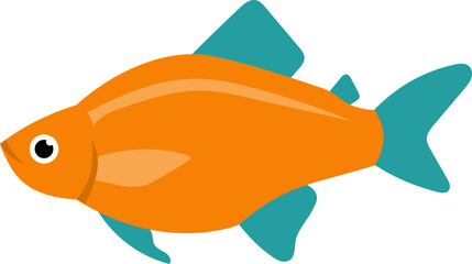side view of freshwater fish illustration.