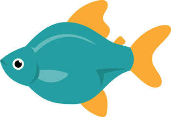 side view of freshwater fish illustration.
