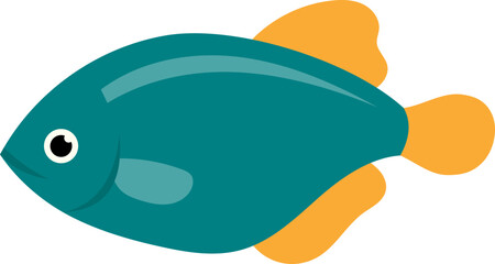 side view of freshwater fish illustration.