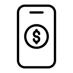 smartphone line icon