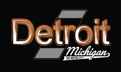 Detroit michigan Stylish Slogan typography tee shirt design vector illustration.Clothing tshirt and other uses