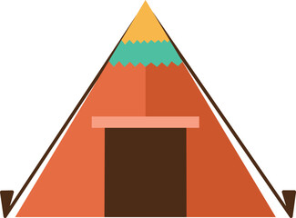 テント　イラスト素材　ベクター　
