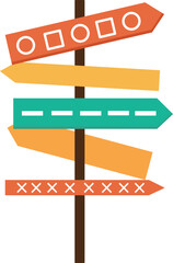 看板　道しるべ　イラスト素材ベクター
