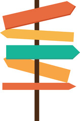 看板　道しるべ　イラスト素材ベクター
