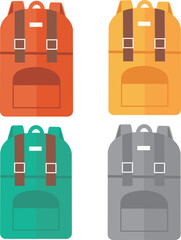 リュック　イラスト素材ベクター
