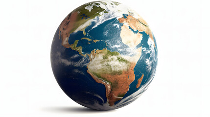 earth globe on white
