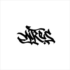 Yikes Lettering Illustration for tshirt design,Typography,Graffiti, poster, on white background
