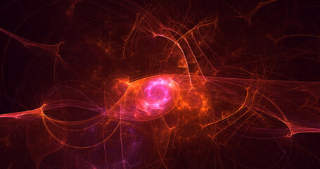 3D rendering abstract fractal light background