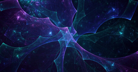Obraz premium 3D rendering abstract fractal light background