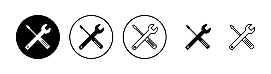 Repair icons set. Wrench and screwdriver icon. settings vector icon. Maintenance