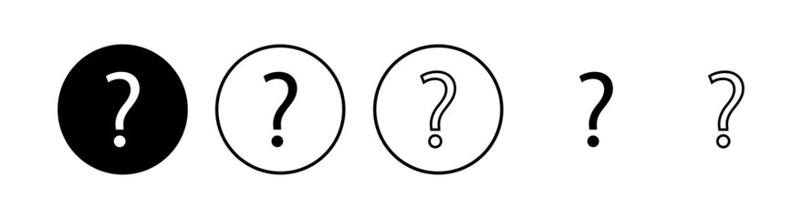 Question Icons set. Question mark sign. help icon. Faq