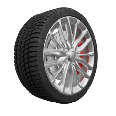 Obraz premium Car wheel isolated