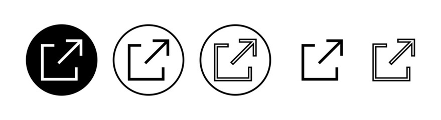 External link symbol icons set. Link icon. Link vector icon. Hyperlink chain symbol