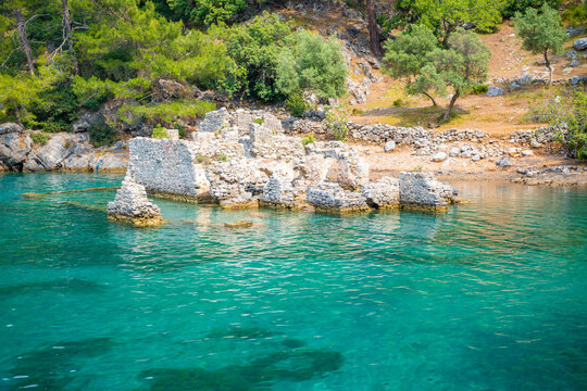 Cleopatra Bath Bay near Fethie in Turkey