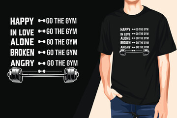  Go to the Gym t shirt design, t shirt design concept or vector