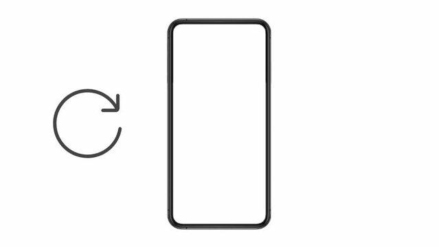 iOS iPhone Smartphone Rotating Animation Rotate Spinning White Background 3D Render