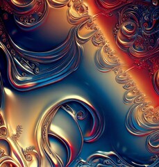 Beautiful abstract fractal background. AI generated.