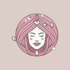 Lady Spa Beauty Woman Logo
