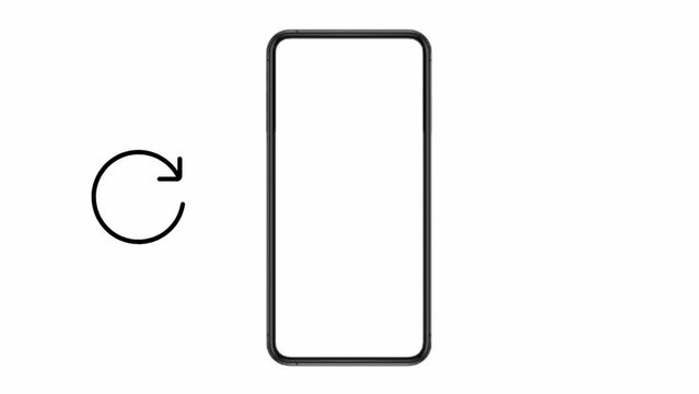iOS iPhone Smartphone Rotating Animation Rotate Spinning White Background 3D Render