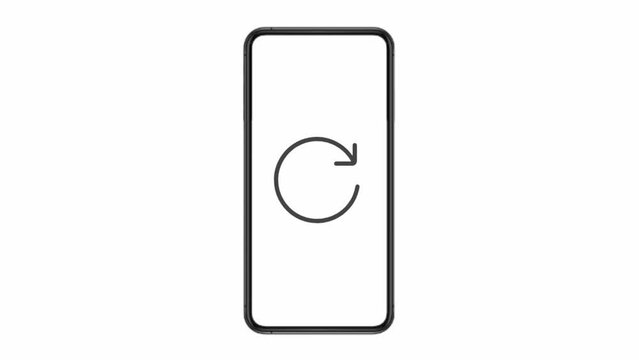iOS iPhone Smartphone Rotating Animation Rotate Spinning White Background 3D Render