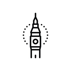 Black line icon for british 