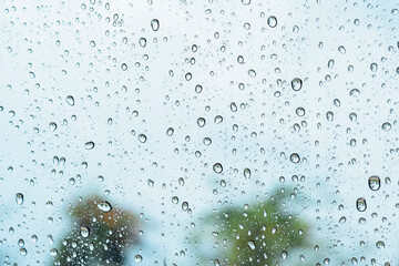 raindrops on the car window