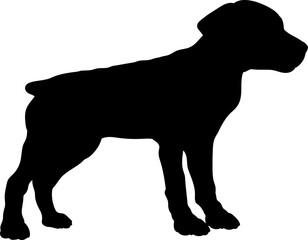 Dog puppies silhouette. Baby dog silhouette. Puppy