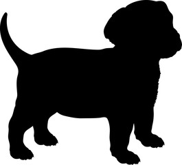 Greater Swiss Mountain Dog Dog puppies silhouette. Baby dog silhouette. Puppy