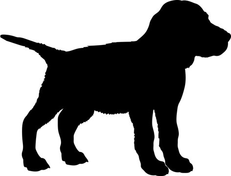recommend clip art: Gordon Setter Dog puppies silhouette. Baby dog silhouette. Puppy