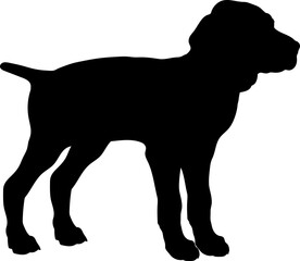 Weimaraner Dog puppies silhouette. Baby dog silhouette. Puppy