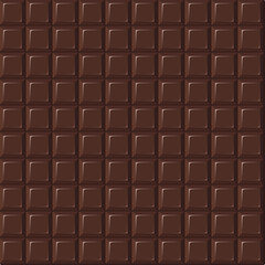 Dark Chocolate background. Chocolate bar seamless pattern. World Chocolate Day post, postcard or banner.