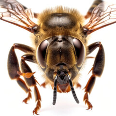 Closeup of a Honey Bee's (Apis mellifera) face