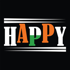 best happy india independance day t shirt design vector