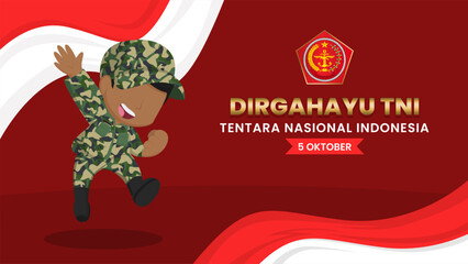 Indonesian army day banner