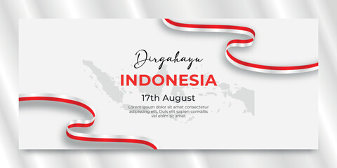 indonesian independence day banner template